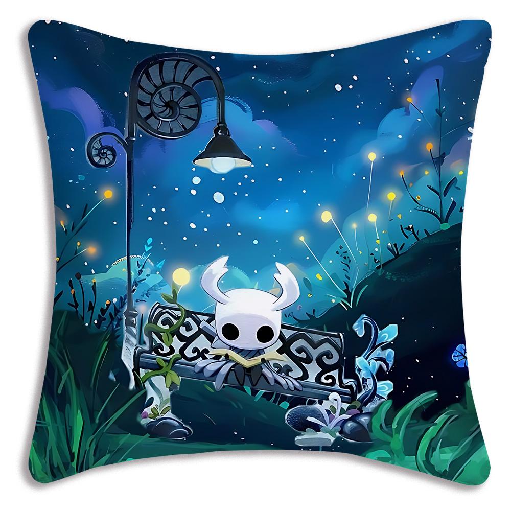 For Hollow k-knight the knights Pillow Covers Cartoon Sofa Decorative Home Double-sided Printing Short Plush Cute Cushion Cover