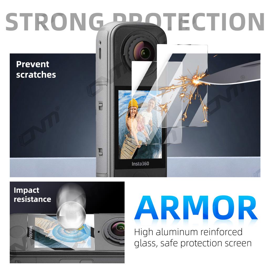 Tvrzené sklo Ochrana displeje pro Insta360 X4 Air - Anti-Scratch Anti-Fingerprint HD Clear Film pro Akční kameru