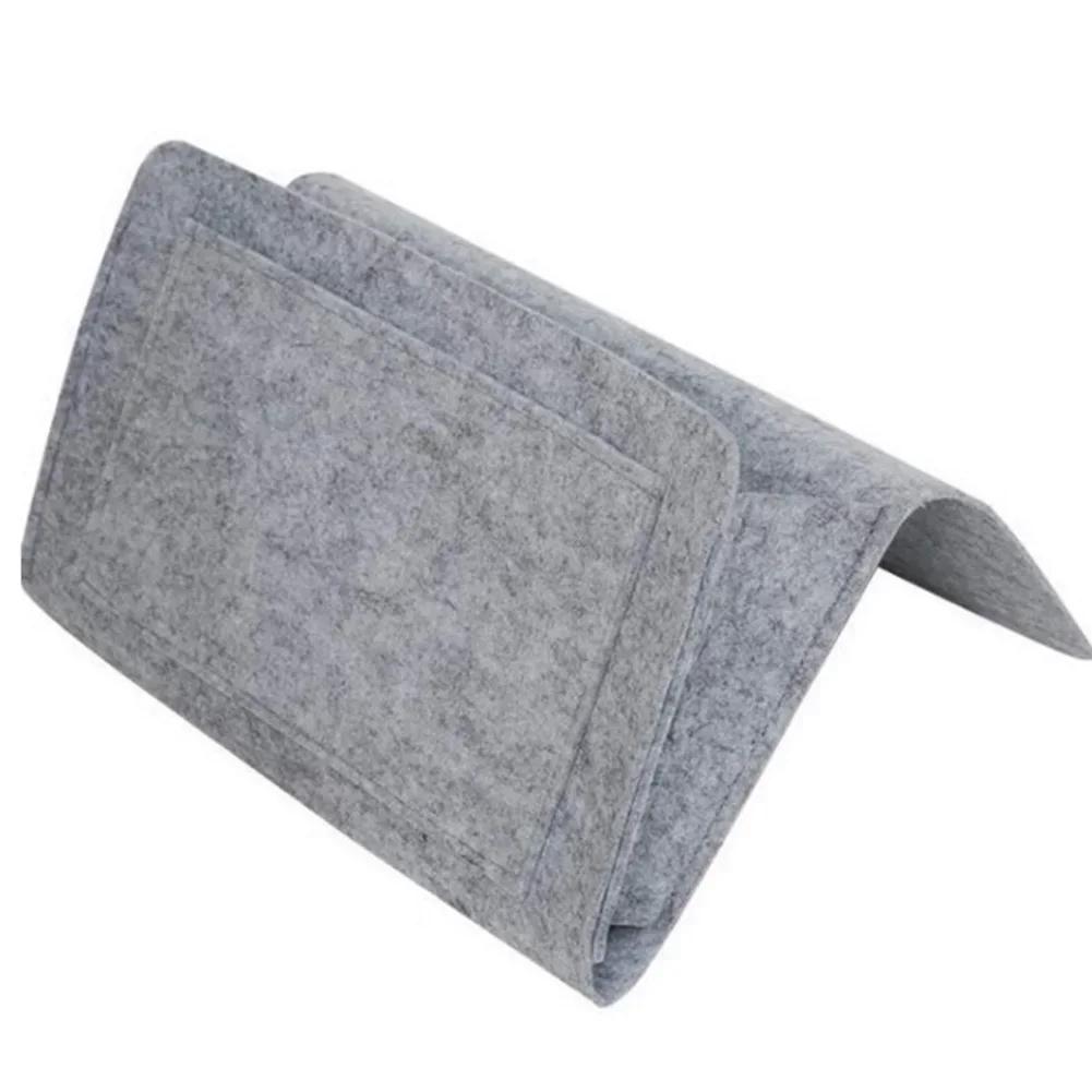 Felt Bedside Pocket Organizer Phone Book Magazine Holder Pockets Hanging Storage Bag Bed Table Sofa Side Pouch