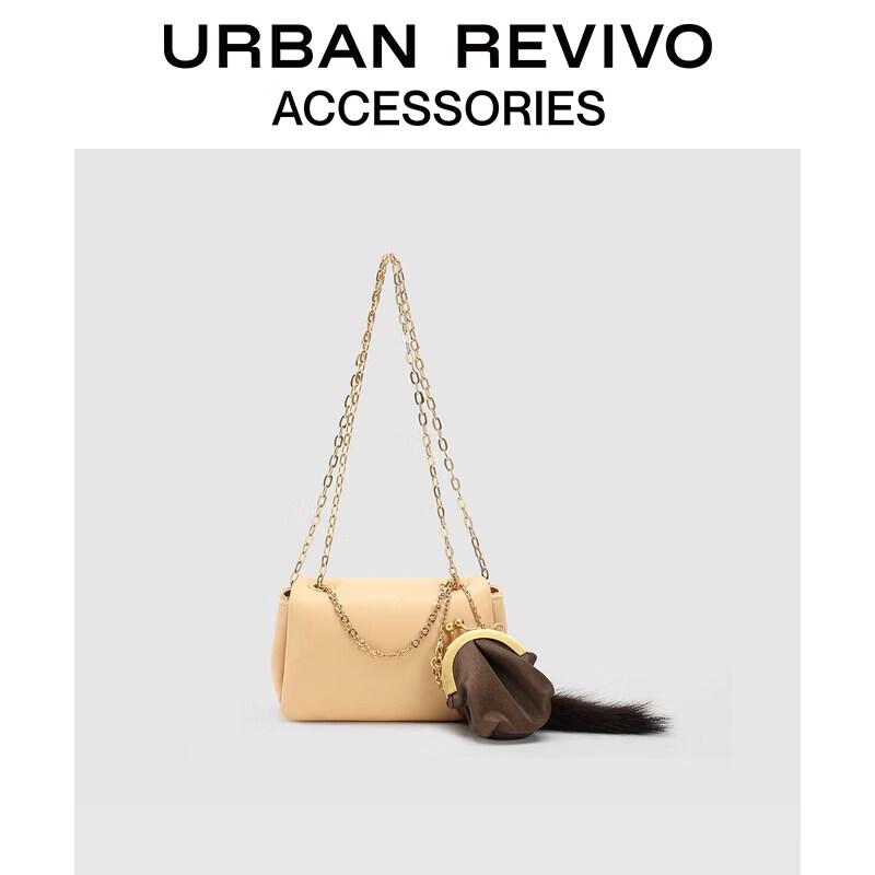URBAN REVIVO Women s Chain Strap Crossbody Handbag One Size