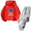 67 Fun Kids Set Cartoon Print Tracksuit Casual Fashion Outfit Children's Hoodies Set Fashion Trend Set Pants Suits