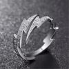 Lightning Bolt Ring for Women, 18K Rose Gold Plated Open Ring, Statement Index Finger Ring, Edgy Stackable Jewelry Gift