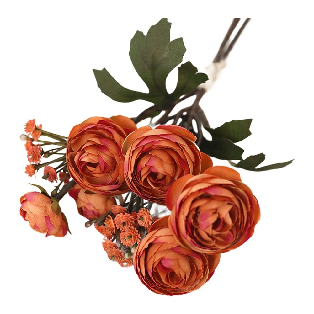 Sztuczna Kamelia Jedwabna Tkanina Bukiet Kwiatów Kamelii DIY Dekoracja Ślubna Domowa 32x12cm Dekoracje Stołowe Części Kamelii