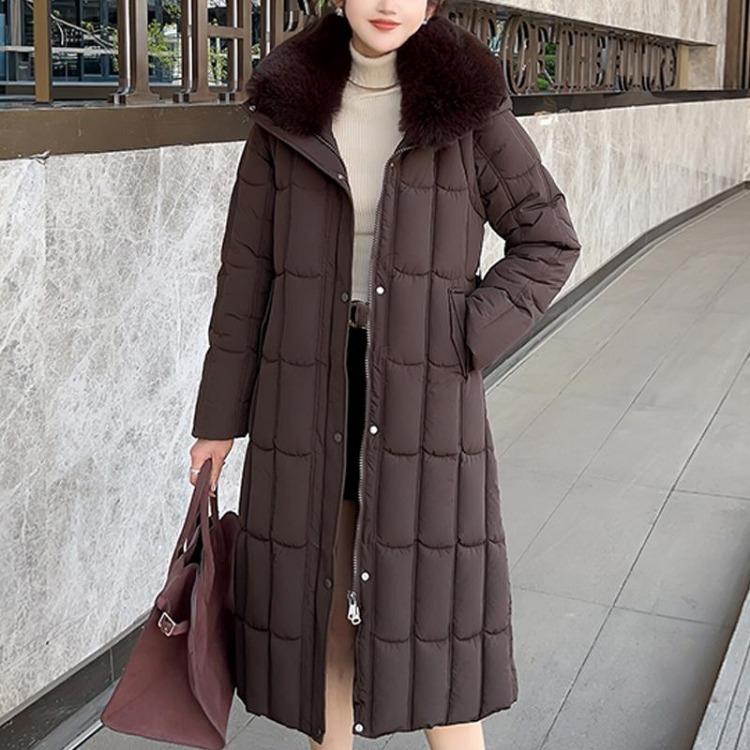 Plus Size Winter Long Parkas For Women L-7XL Detachable Sleeves With Belt Big Faux Fur Collar Hooded Loose Thick Fashion Coat