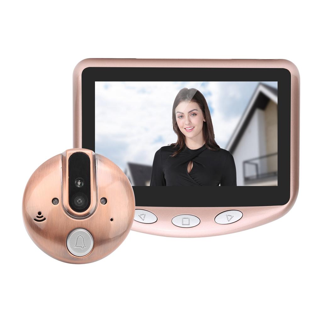 4.3in 720P Video Doorbell Peephole Camera 120 Degree Wide Angle Infrared Night Vision for Home