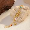 Golden Titanium Steel Electroplated Wind Bracelet Women's Personality Fashion Bracelet Trendy Versatile Accessory