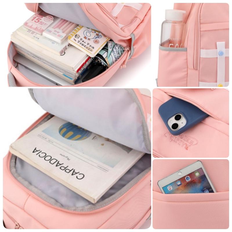 BAIJIAWEI Autumn New Sweet Junior High School Schoolbags for Girls Grades 5 To 6 Large Capacity Burden Reducing Backpack Teenager Multi-layer Book Bag
