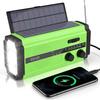 WOOPKER 5000mAh Emergency Radio FM XSY-320 Portable Hand Powered Solar Rechargeable Waterproof with SOS Alarm Flashlight Weather