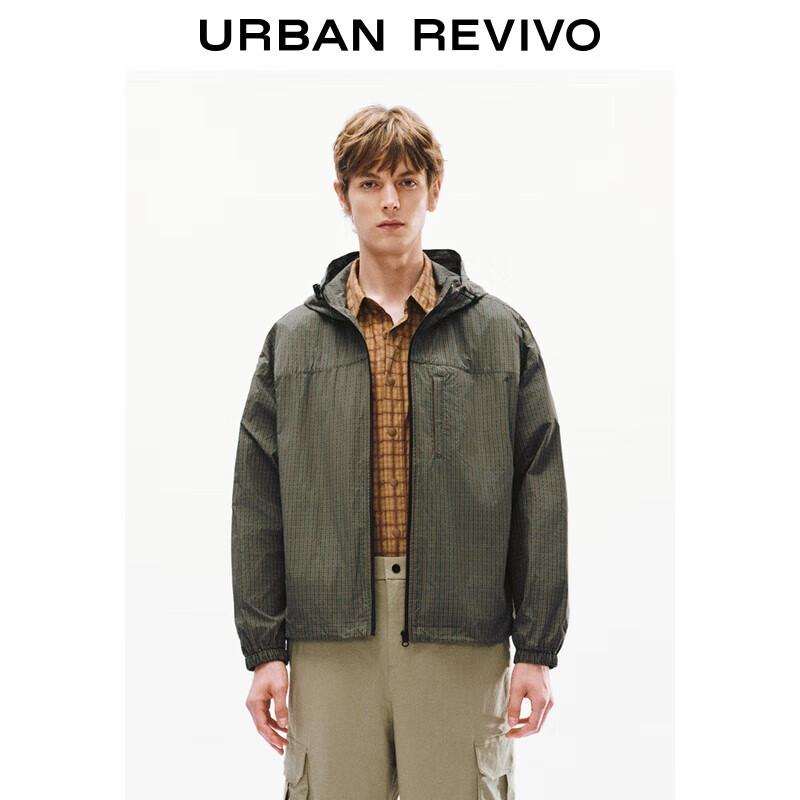 

UR Men s Plaid Oversized Hooded Drawstring Jacket S