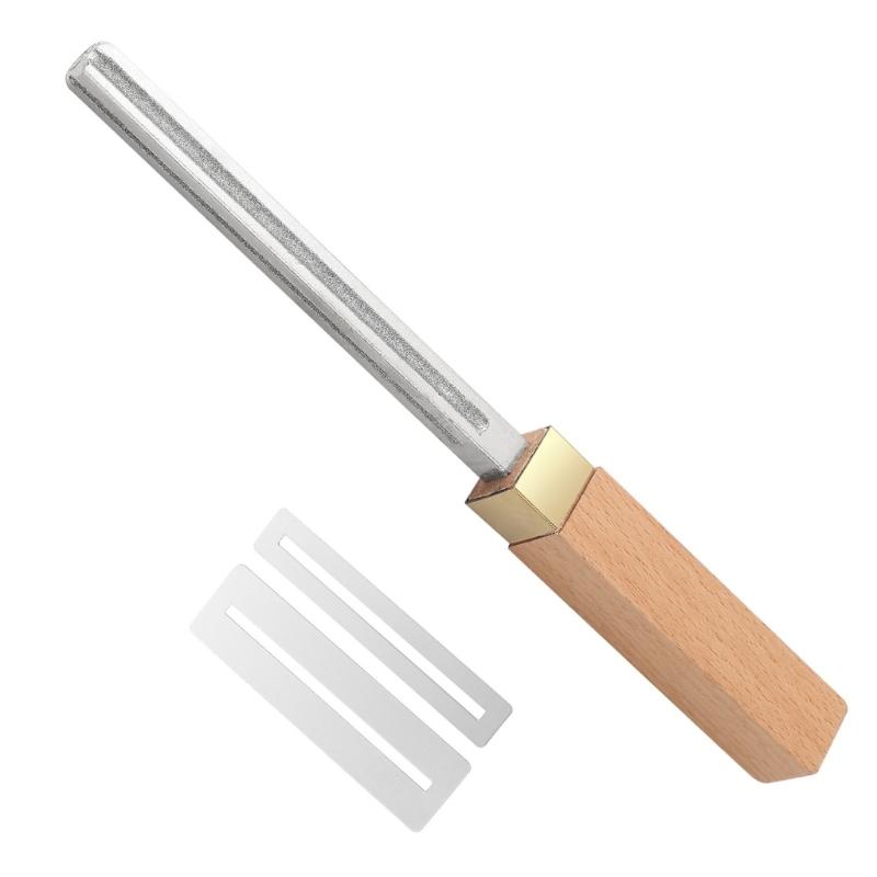 

Fret End Dressing File Guitar Fret Crowning File with Fret Protector Fret End Rounded Tool for Guitar, Ukulele, Bass 1