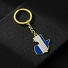 Guatemala Map Flag Keychain Ethnic Style Keyrings Jewelry Accessory for Bags