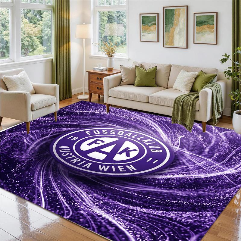 Austria Wien FC Design Crystal Velvet Rug Soft Decorative Mat for Bedroom Entrance