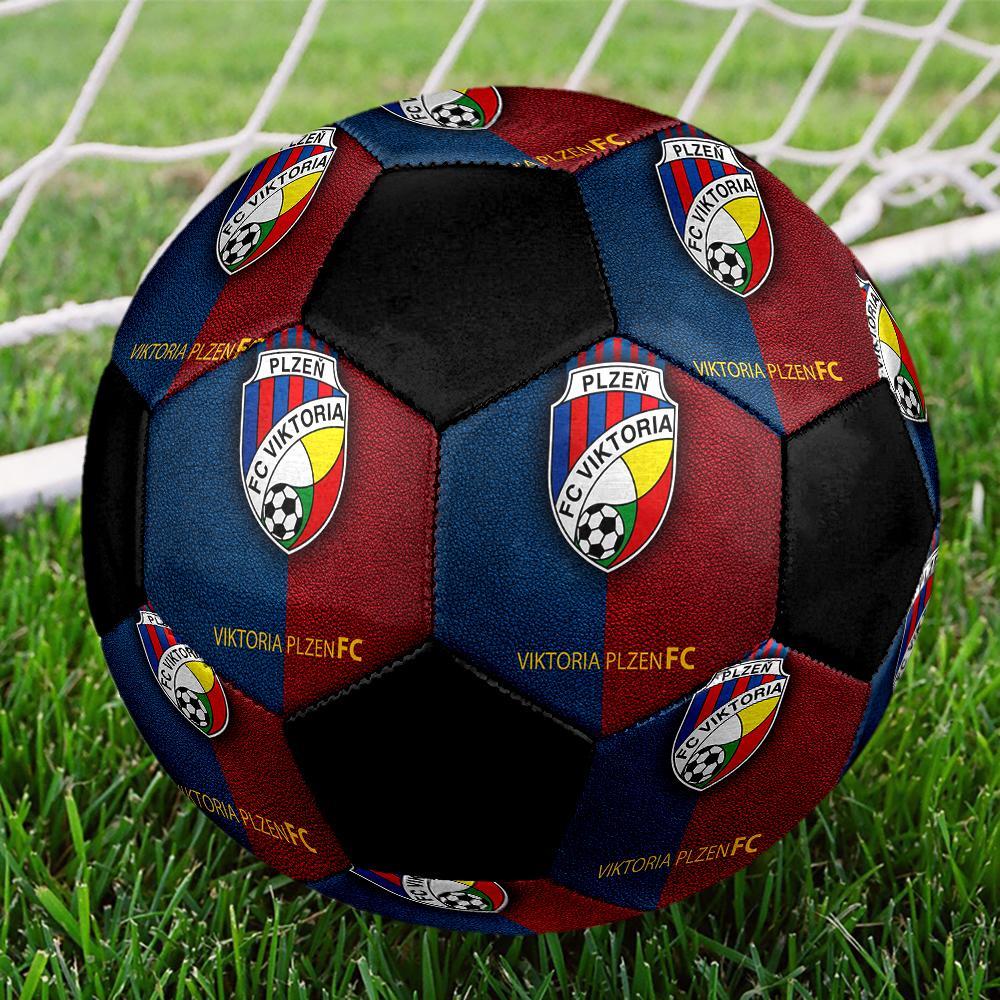 SIZE 5 FC Viktoria Plzeň Soccer Ball Colorful All Ages Machine Stitched PVC Competition Ready Durable High-Bounce