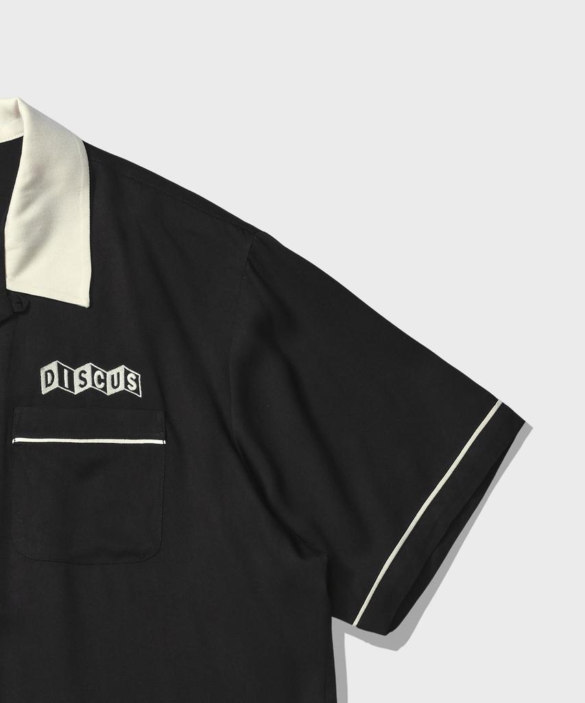 Discuss Athletic Half Sleeve Bowling Shirt Black