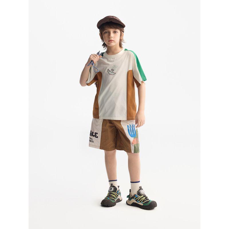 Mqd Children's Clothing Boys' Short-Sleeve T-Shirt Summer New Style Clothes Children's Perforated Fabric Cool Sports Short-Sleeve Top