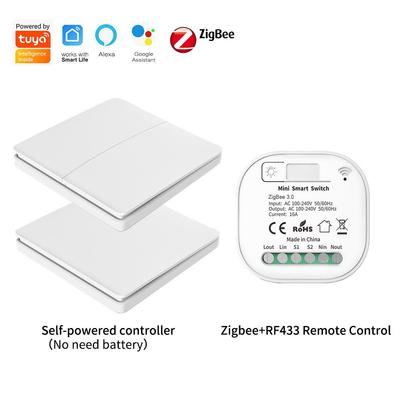 Graffiti Zigbee Self-Powered Alexa Voice Smart Switch with No Wiring, Remote Control, Timing, and Dual Control Features.