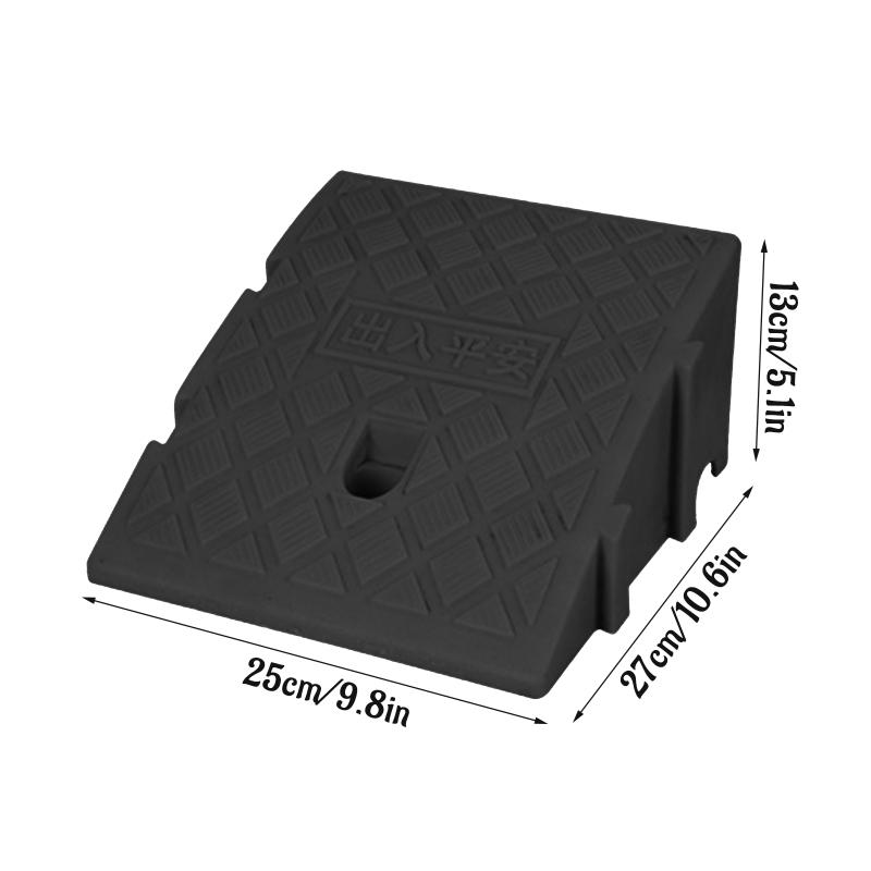 Plastic Curbs Slope Heavy Rubber Curbs Slope Automotive Car Slope for Driveway Sidewalks Step Wheelchair Strollers