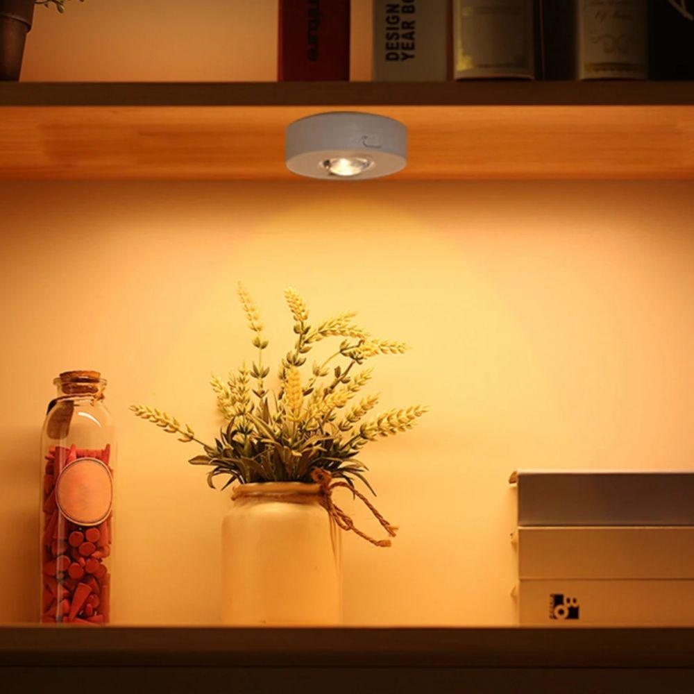 IR Remote Control Under Cabinet Lights Dimmable RGB Wireless Spotlight  Cupboard Lighting