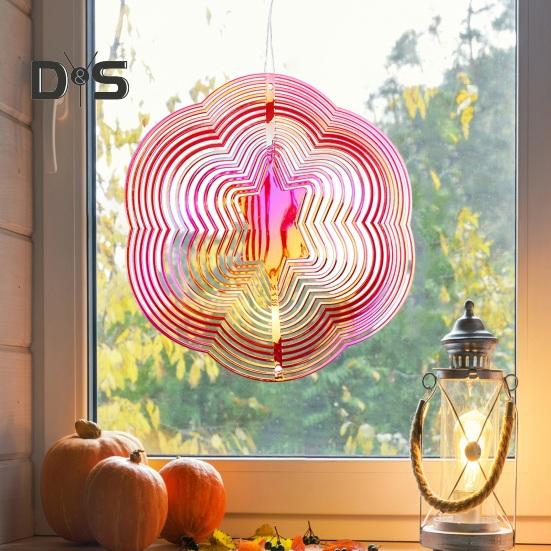 Hexagon 3D barevná větrná vrtule Ptačí reflektor Vysoce reflexní Vnitřní Venkovní Zahrada Dvůr Farma Závěsná zvonkohra odstrašující ptáky Ozdobný přívěsek