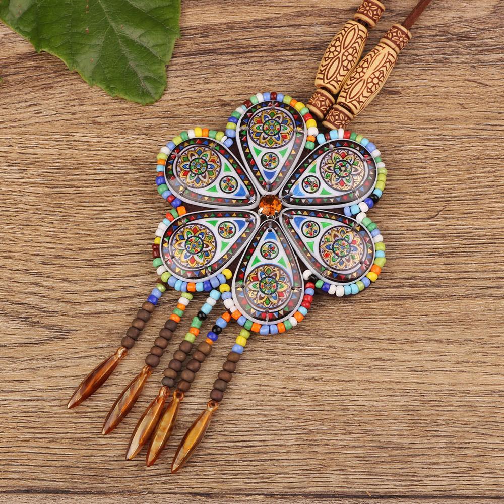 Ethnic Style Nepalese Jewelry, Leather Necklace, Exotic Design, Hand Woven Vintage Bohemian Items