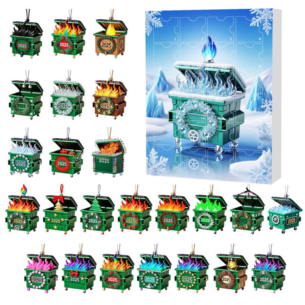 Dumpster Fire Weihnachten Blind Box Serie Acryl Hängende Dekoration Für Feiertagsgeschenk