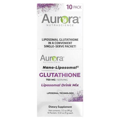 Nano-Liposomal®, Glutationa, Mistura para Bebida Lipossomal, 750 mg, 10 embalagens, 0,32 oz (9 g) cada