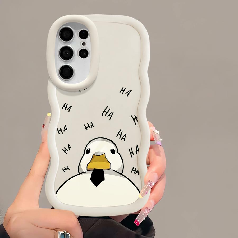 Soft Phone Cover Case for Samsung Galaxy S22 Ultra A26 S20 FE S23 Plus S25 S21 S24 A25 A35 A34 A24 A55 A54 A36 Cartoon Duck