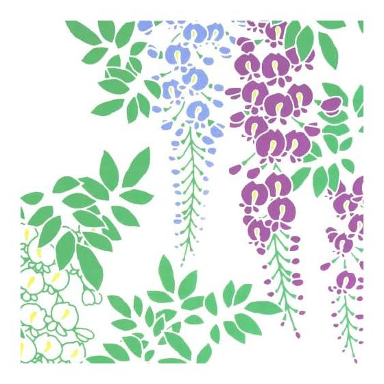 Somen Anbo Tenugui "Wisteria Flower" - Hand-dyed 100% Cotton, Tokuoka Fabric, Made In Japan, 35cm X 100cm - A Classic Japanese Floral Motif, Elegant