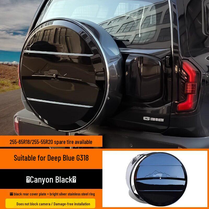 Deep Blue G318 Spare Tire Cover with Light - Full Coverage Tailgate Protection & Off-road Decoration