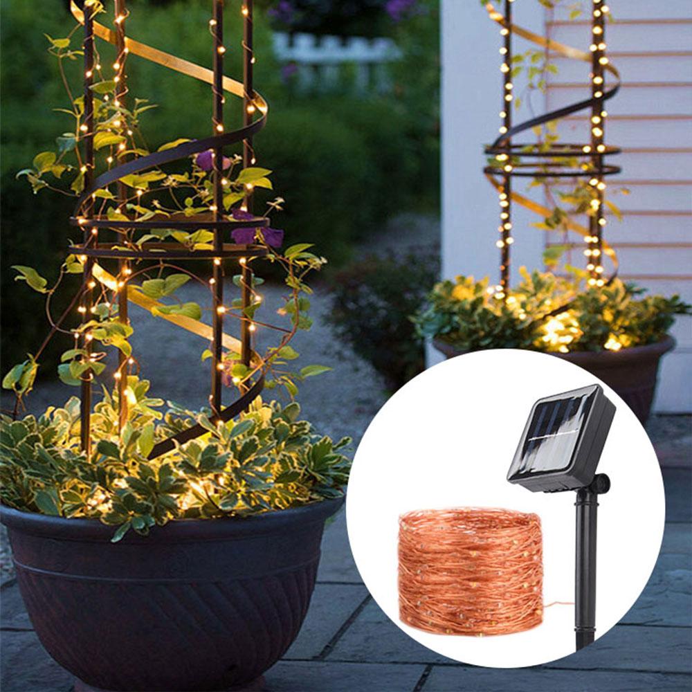 LED Solar Lights String Fairy Lights Outdoor Waterproof Lamp Christmas Garland for Holiday Party Wedding Decor Lights