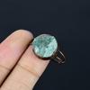Aquamarine Handmade Gemstone Ring, Copper Electroformed Ring Antique Jewelry, Adjustable Ring Engagement Gift