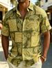 Men's Classic Bohemian Paisley Print Casual Shirt, Breathable Top For Summer Leisure Beach Gathering And Daily Everyday Wear