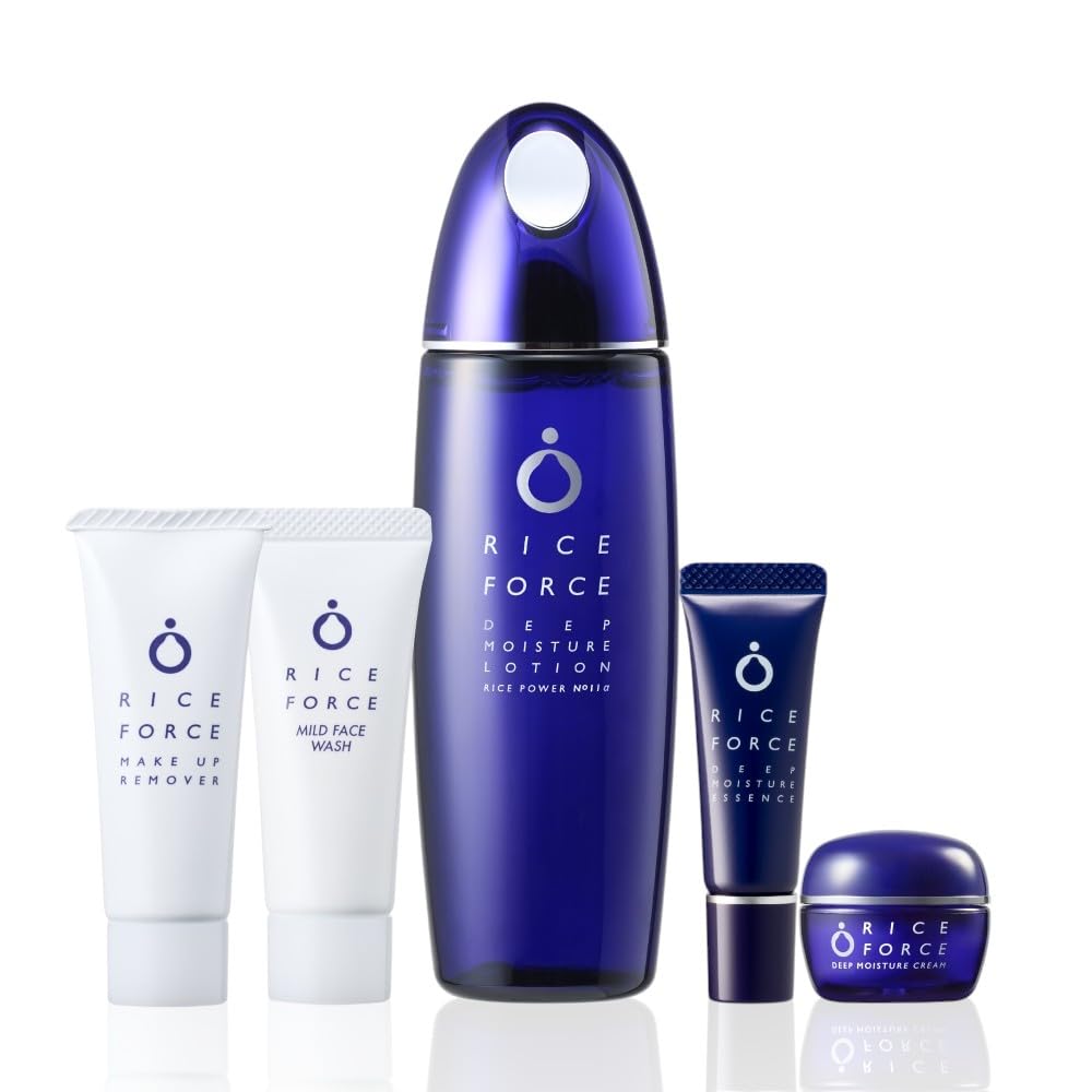 Rice Force New Deep Moisture Lotion Special Set Mini Mini Mini Mini Face Sankyo Healthcare Direct [Lotion, Essence, Cream, Cleanser, Wash, Whitening]