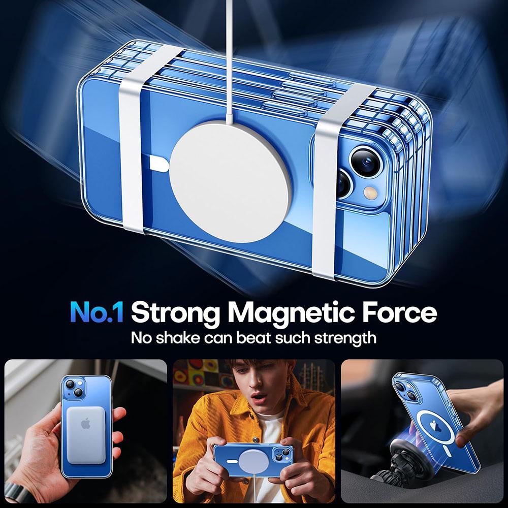 Magnetic For Magsafa Luxury Hybrid Glossy Hard Case For iPhone 15 14 Plus 13 12 mini 11 Pro Max Silicone Soft Shell Clear Cover