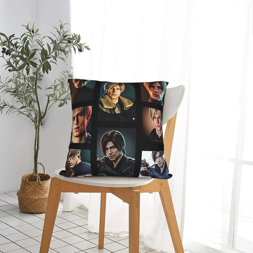 Leon Kennedy Pillow Cover Comfy Cushion Cover Morden Pillow Case For Sofa Car Home Decor