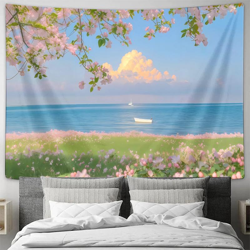 

Romantic Floral Seaside Nature Beauty Creating a Dreamy Home Decor Trend Tapestry 74x94cm(29x37in)