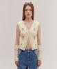 Oioi Collection Cable Knit Open Vest [Ivory]