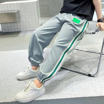 Children's Mosquito-Repellent Pants Boys' Summer Thin Pants 2025 New Style Big Kids Summer Sports Pants Ice Silk Quick-Dry Pants
