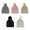 Winter Knitted Beanie Women's Thick Warm Beanie Skull Cap Women's Knitted Letter Hat Beanie Outdoor Riding Suit