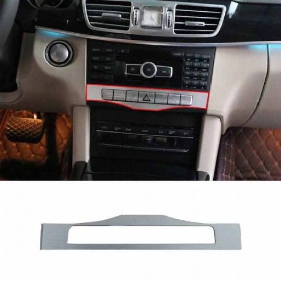 For Benz E-Class 2014-2015 Car Console Function Keys Cover Trim Aluminum Silver