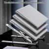 Collapsible Notebook Computer Stand Featuring 10 Height Setting And NonSlip Silicone Pad