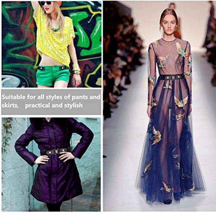 JCF0E Belt Buckle No Elastic Belt Buckle for Ladies Jeans Trousers Dress Stretch Waist Invisible Comfort Belt