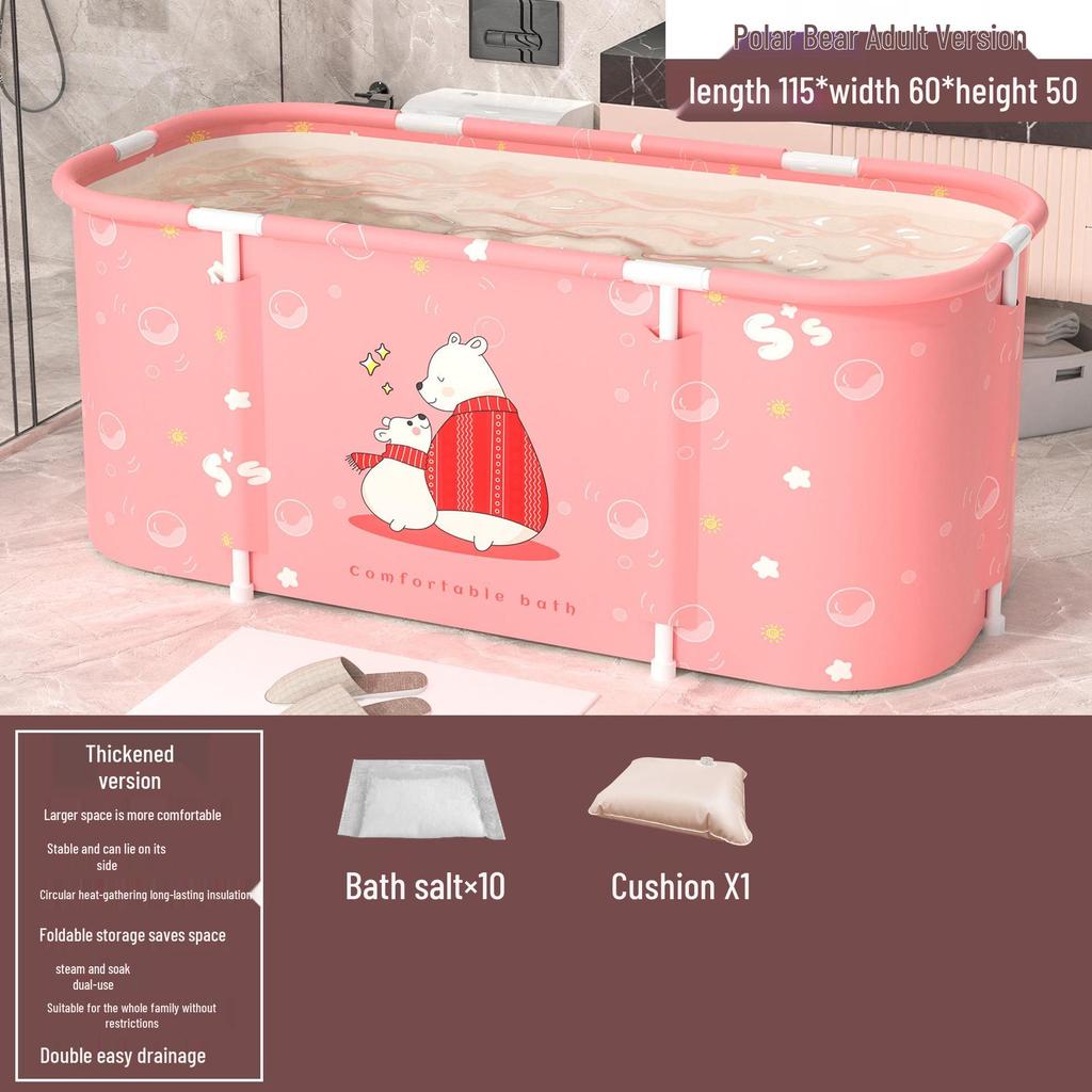 Portable Folding Bathtub for Adults - Full Body Home Bath Tub