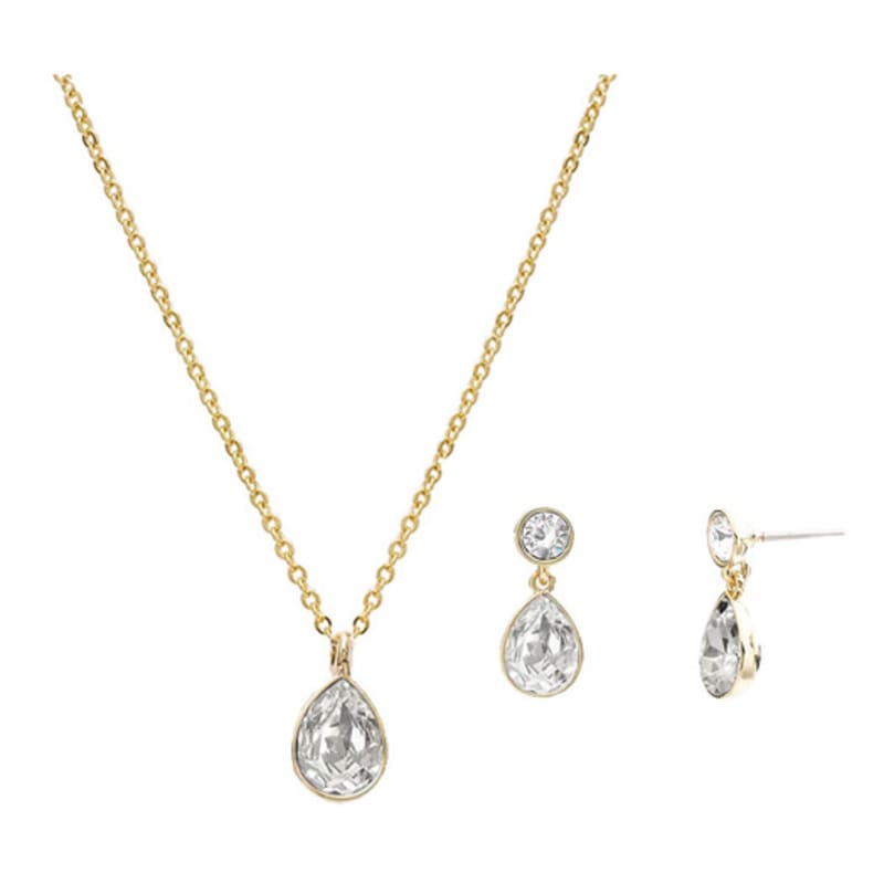 

WESTISLAND Crystal Pearl Necklace and Earrings Set 14K_WI8182231 single type