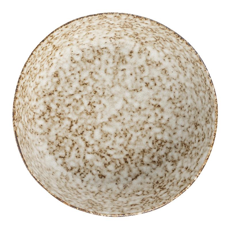 Retro Stone Pattern Ceramic Bowl Practical Ramen Bowl Vegetable Bowl Household Fruit Salad Bowl Round Deep Bowl Tableware