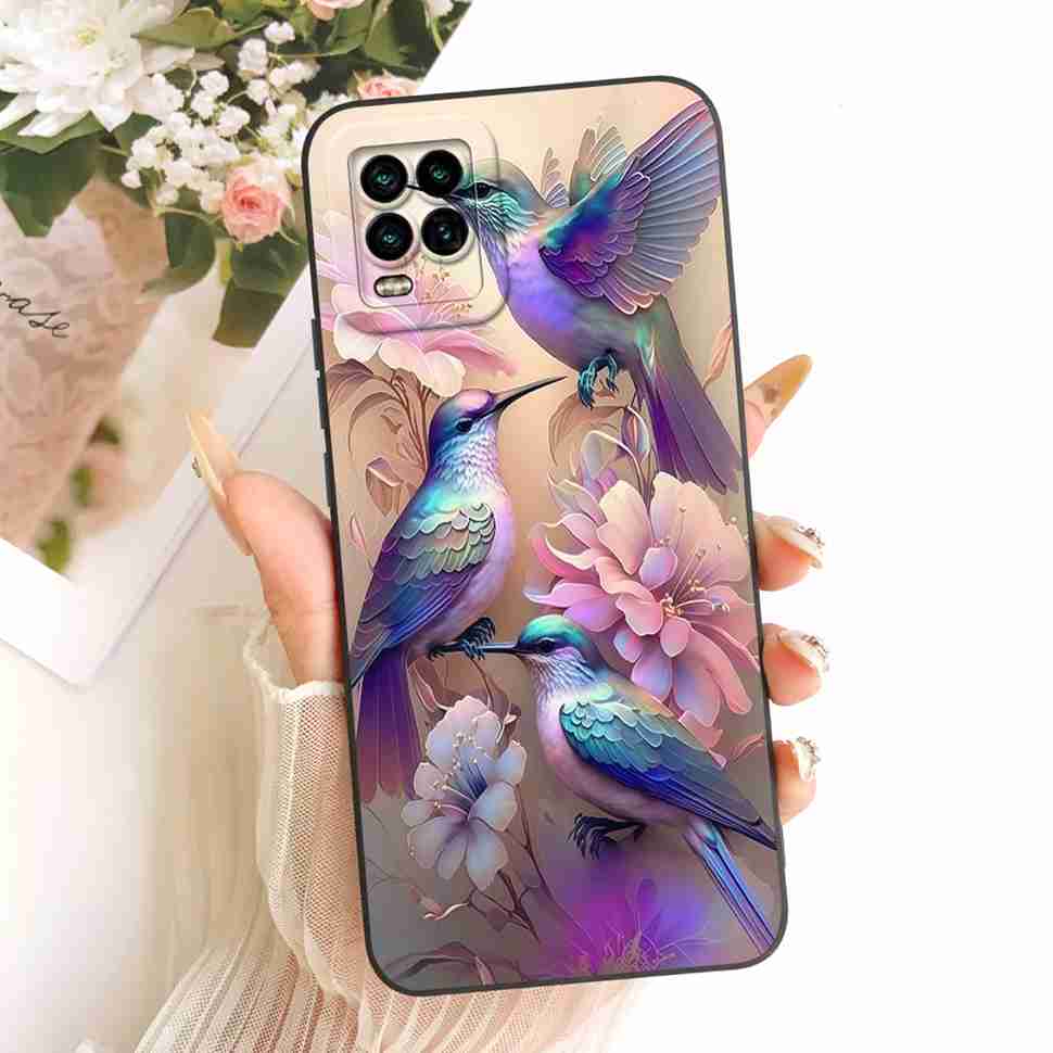 For Xiaomi Mi 10 Lite 5G Case Soft Silicone Retro Print Back Cover For Xiaomi Mi 10Lite M2002J9G M2002J9S Phone Cases