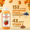 Suc/Pulpă de Cătină NutroVally 300ml | Bogat în Vitamina C & Omega 3,6,7,9 | Concentrat de Suc de Cătină din Himalaya pentru Imunitate, Strălucirea Pielii