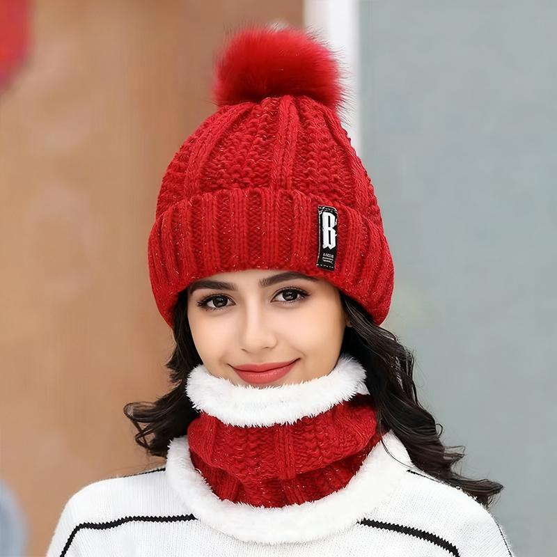 1PC Lined Cold-Resistant Fleece Plush Winter Soft Ear Warmer Windproof Women's Durable Beanie Warm-Retentive