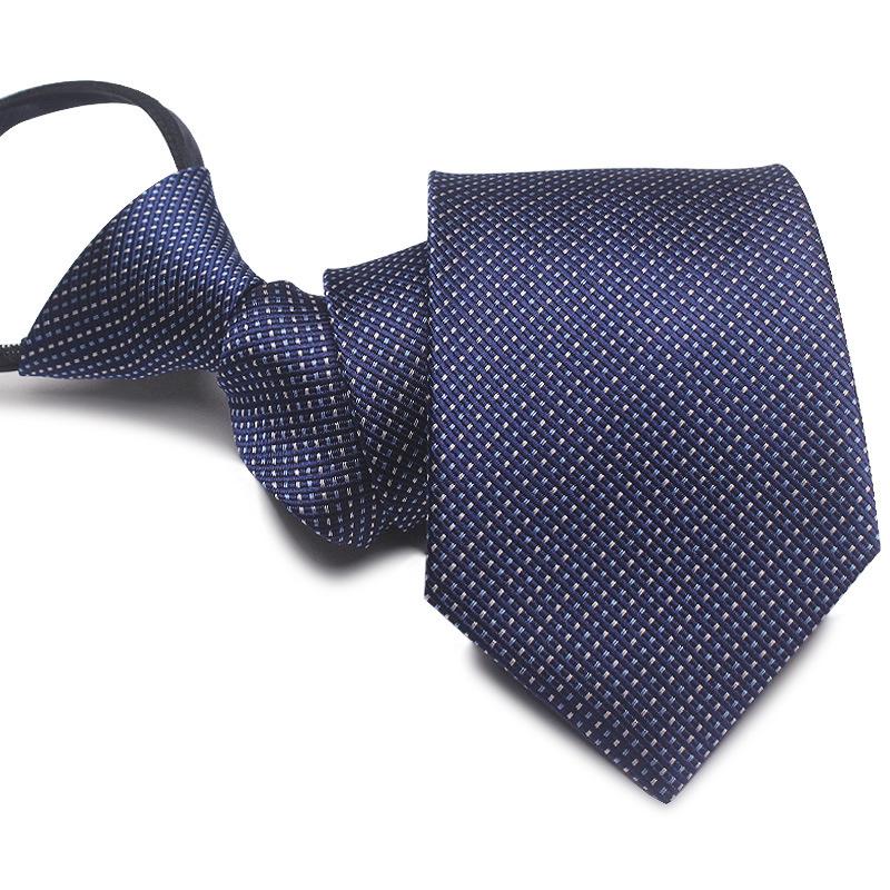 Men's 8cm No-Knot Zipper Tie - Easy-Pull Business Formal Tie