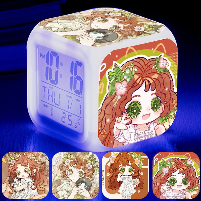 Identity V Alarm Clock With 7 Color Changing Night Light Led Digital Alarm Clocks Bedroom Table Clock Game Fans Gift Despertador